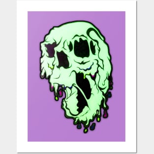 Light Green Melting Monster Posters and Art